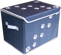 Feline Ruff Collapsible Dog & Cat Toy Storage Bin, Blue slide 2 of 7