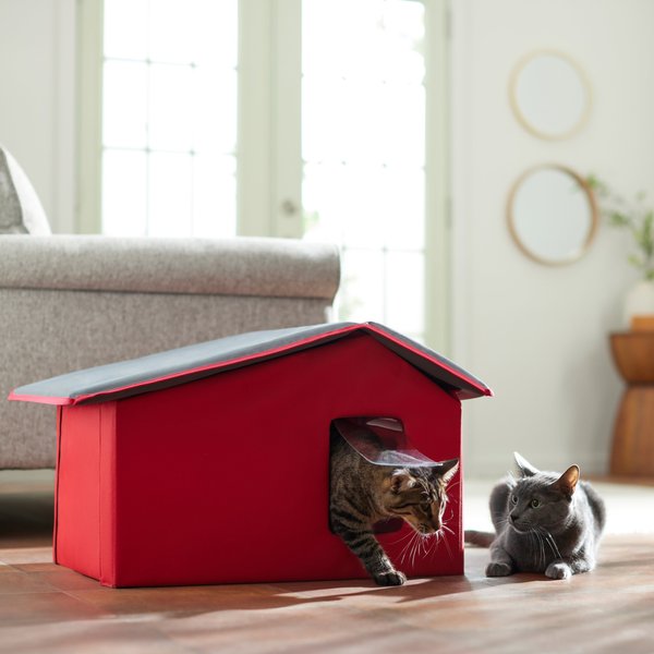 FRISCO Extra Wide Indoor Unheated Cat House, Red - Chewy.com