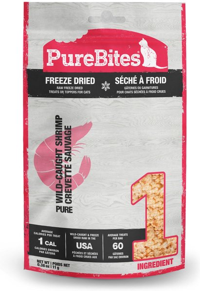 PureBites Shrimp Freeze-Dried Cat Treat, 0.38-oz bag slide 1 of 7