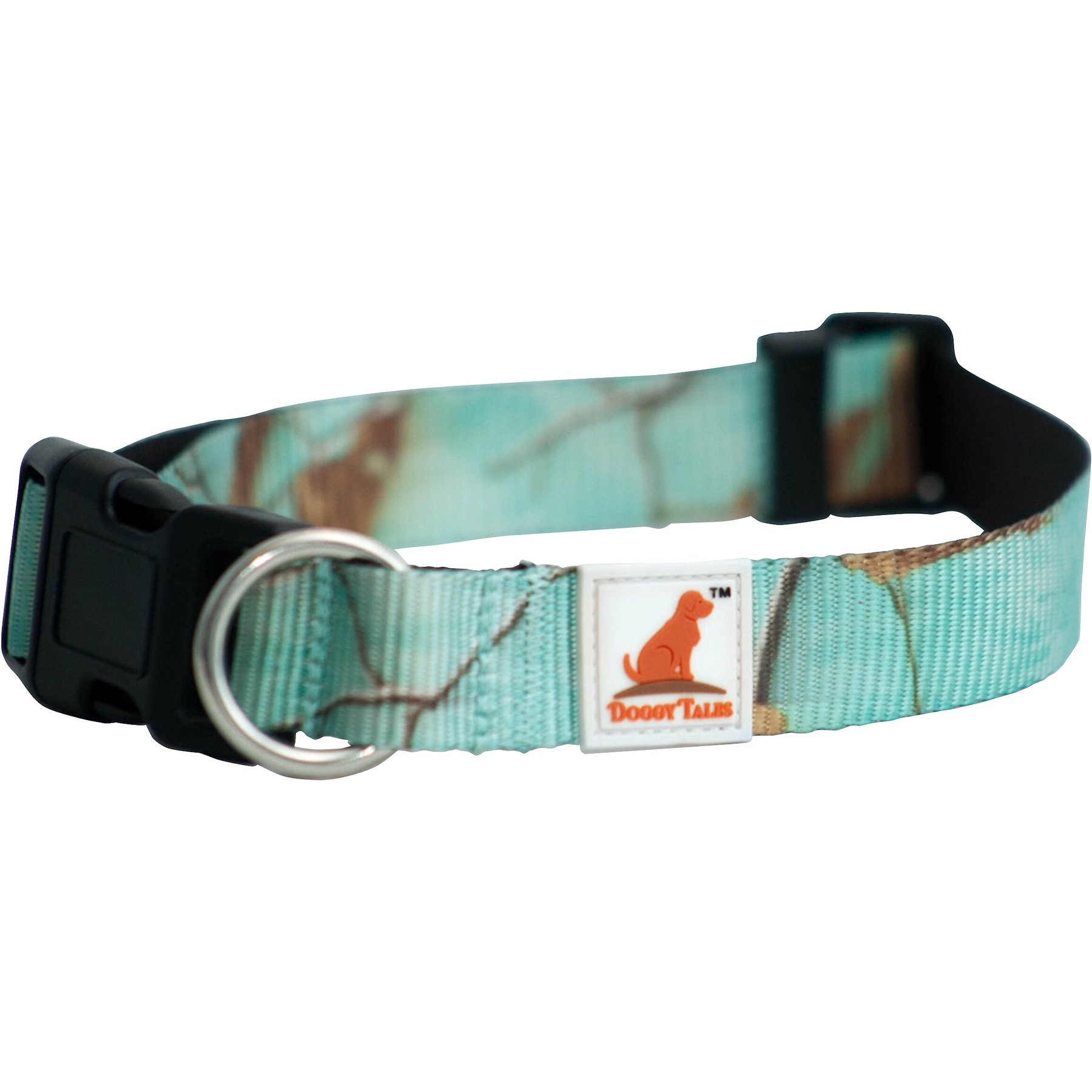 Doggy Tales Realtree Adjustable Dog Collar, Sea Glass, Small