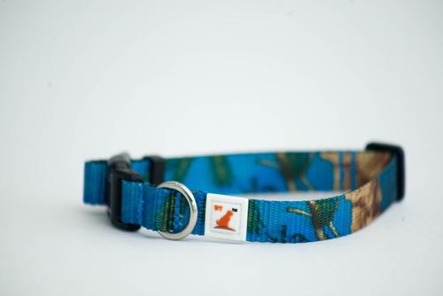 Show full view: Doggy Tales Realtree Adjustable Dog Collar, Surf Blue, Small slide 3 of 3