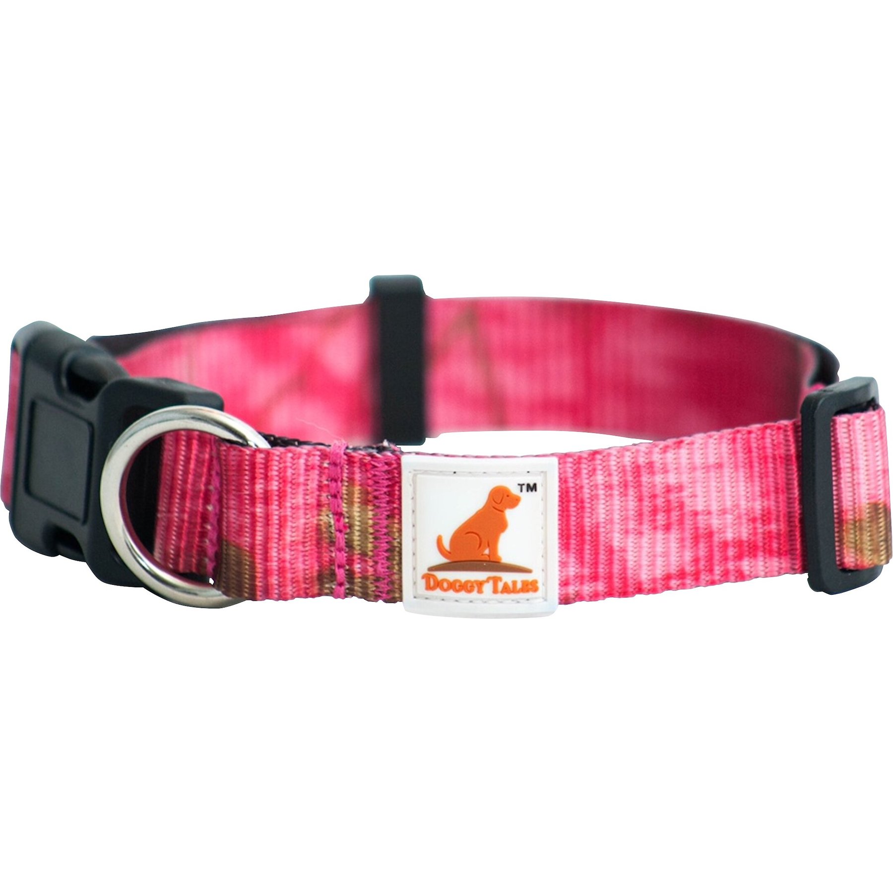 Doggy Tales Realtree Adjustable Dog Collar, Paradise Pink, Small