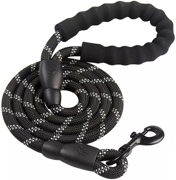 Doggy Tales Braided Rope Dog Leash, 5-ft long, Black slide 1 of 7