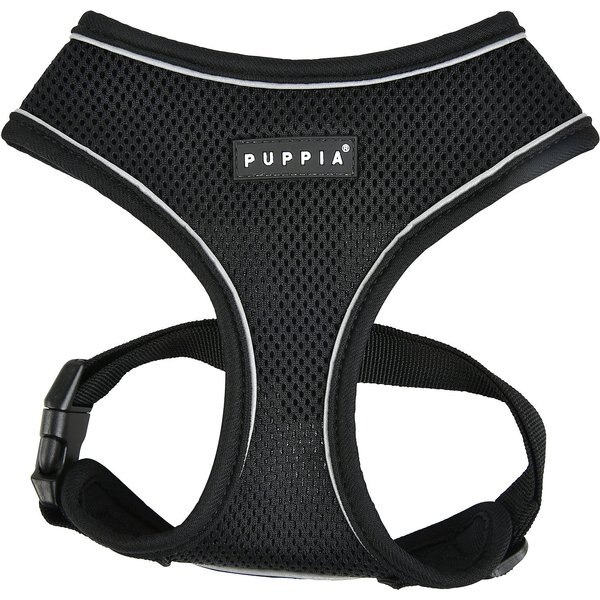 Puppia Soft Harness II model A zwart - honden harnas maat S Puppia Soft Harness II model A zwart - honden harnas maat S