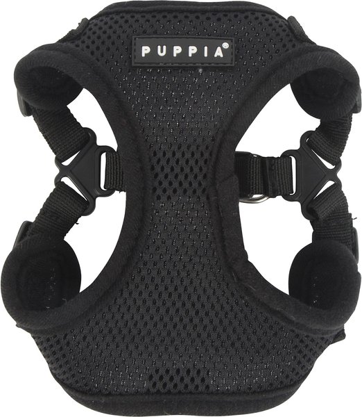 Puppia Soft C Dog Harness, Black, Medium: 14.2 to 15.4-in chest slide 1 of 5