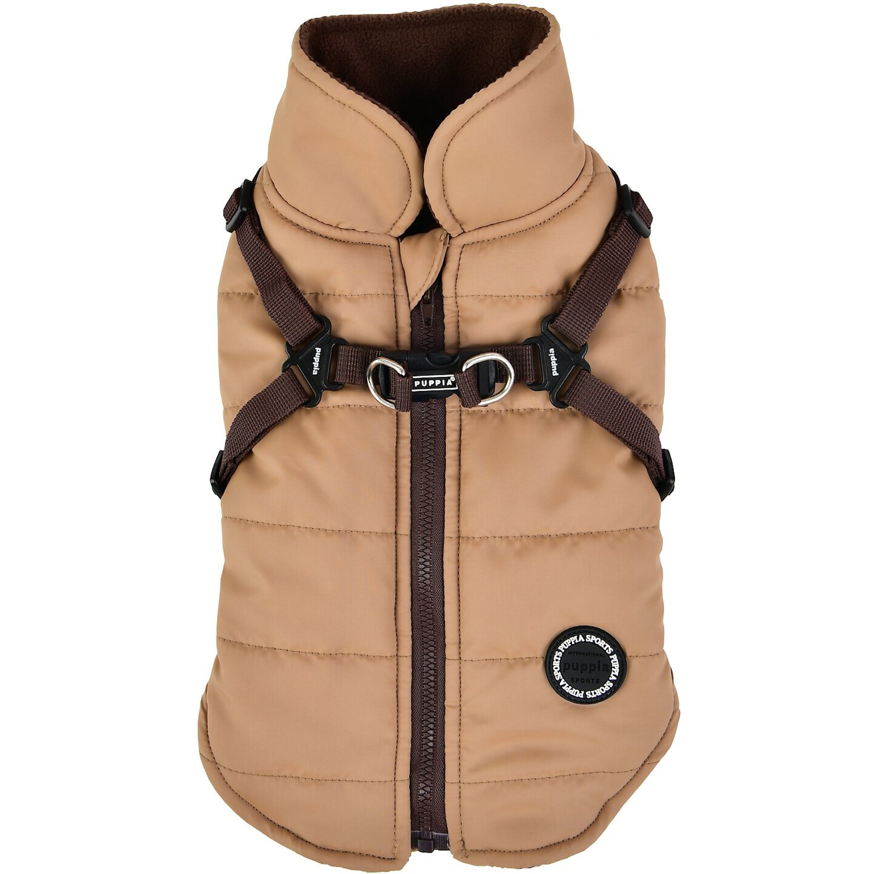 Puppia Mountaineer II Coat Dog Harness, Beige, Medium: 16.5-in chest