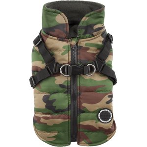 Puppia Mountaineer II Coat Dog Harness, Camo, Large: 18.9-in chest