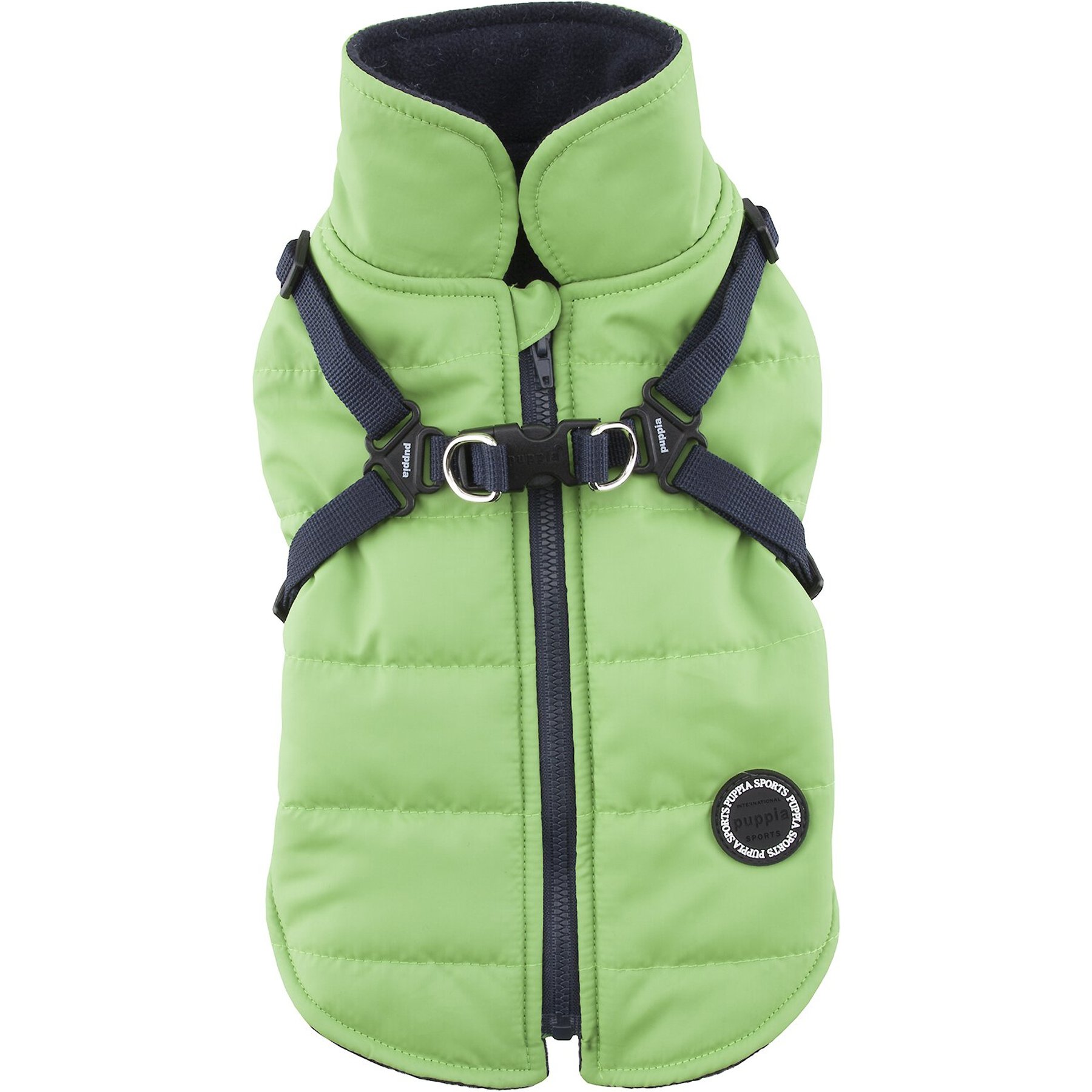 Puppia Mountaineer II Coat Dog Harness, Green, Medium: 16.5-in chest