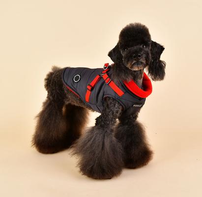 Show full view: Puppia Mountaineer II Coat Dog Harness, Gray, Medium: 16.5-in chest slide 4 of 6