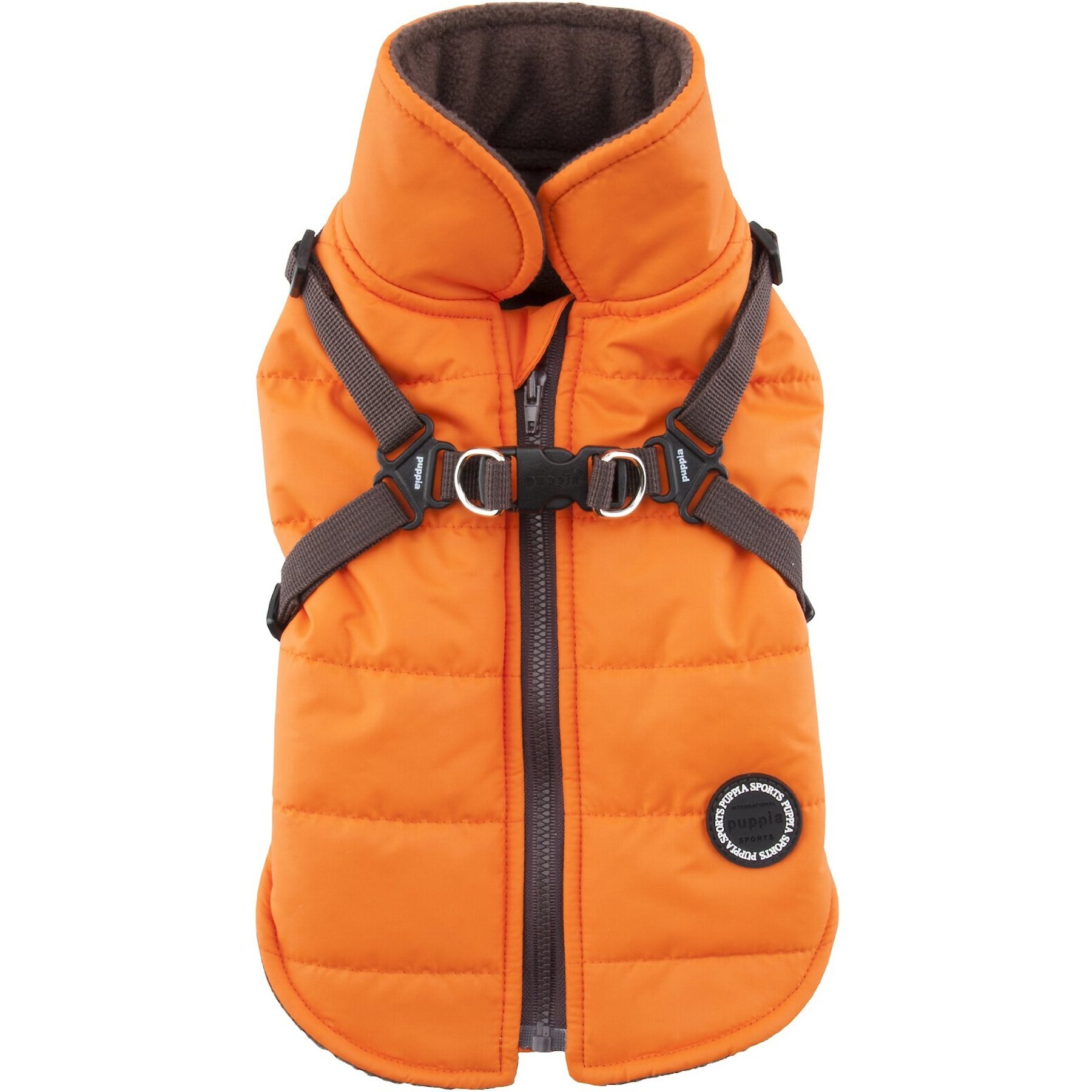 Puppia Mountaineer II Coat Dog Harness, Orange, Medium: 16.5-in chest