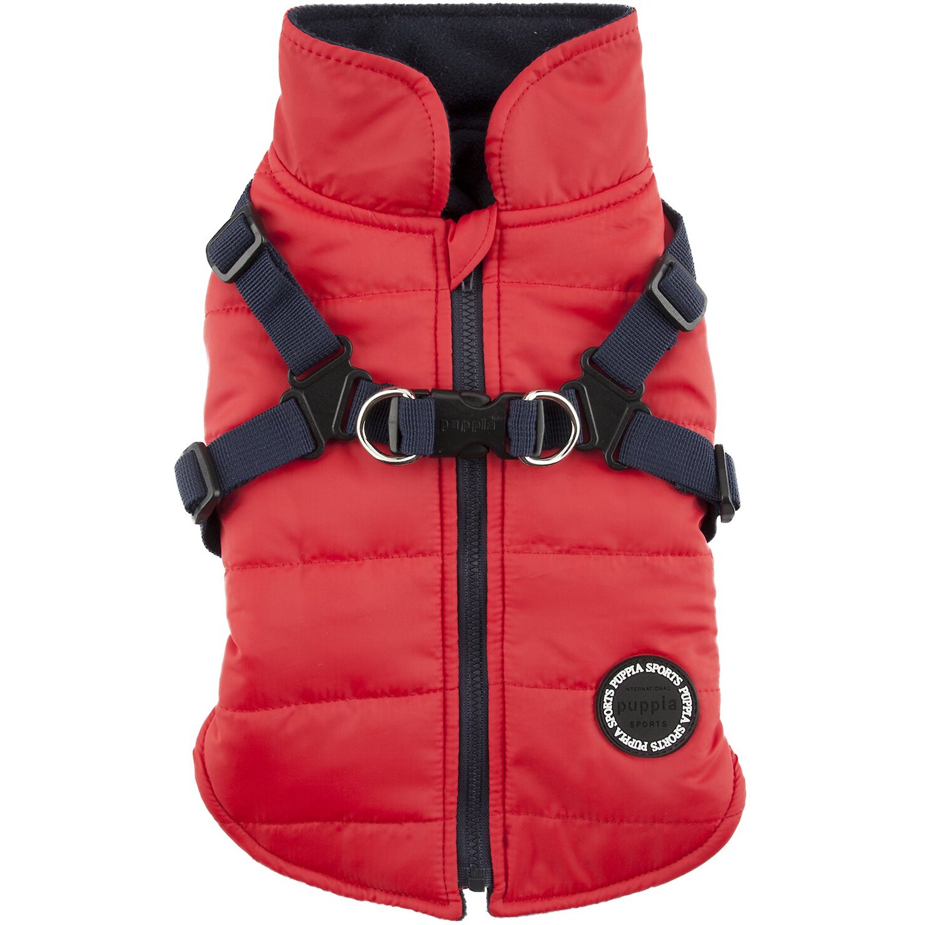 Puppia Mountaineer II Coat Dog Harness, Red, Medium: 16.5-in chest