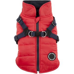 Puppia Mountaineer II Coat Dog Harness, Red, Large: 18.9-in chest