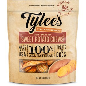 Tylee's Sweet Potato Chew Dehydrated Dog Treats, 16-oz bag
