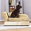 Moots Cleopatra Chaise Lounge Orthopedic Elevated Cat & Dog Bed with Removable Cover, Metallic Gold, Medium