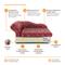 Show in main carousel: Moots Cleopatra Chaise Lounge Orthopedic Elevated Cat & Dog Bed with Removable Cover, Burgundy Red, Medium slide 7 of 14