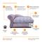Show in main carousel: Moots Cleopatra Chaise Lounge Orthopedic Elevated Cat & Dog Bed with Removable Cover, Silver / Platinum, Medium slide 6 of 13
