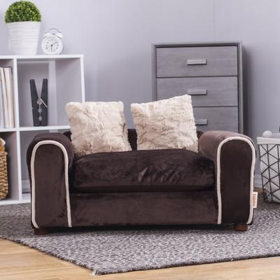 Show full view: Moots Furry Sofa Lounge Orthopedic Elevated Cat & Dog Bed with Removable Cover, Chocolate, Medium slide 3 of 13
