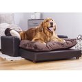 Moots Premium Leatherette Sofa Removable Cover Orthopedic Elevated Cat & Dog Bed, Espresso, X-Large