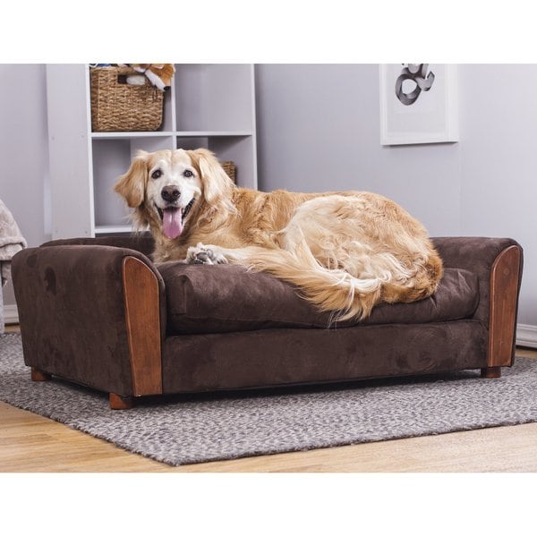 MOOTS VIP Microsuede Oak Couch Orthopedic Elevated Cat & Dog Bed w