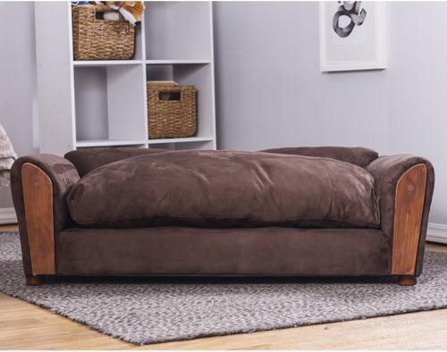 Show full view: Moots VIP Microsuede Oak Couch Orthopedic Elevated Cat & Dog Bed with Removable Cover, Brown, Large slide 4 of 13