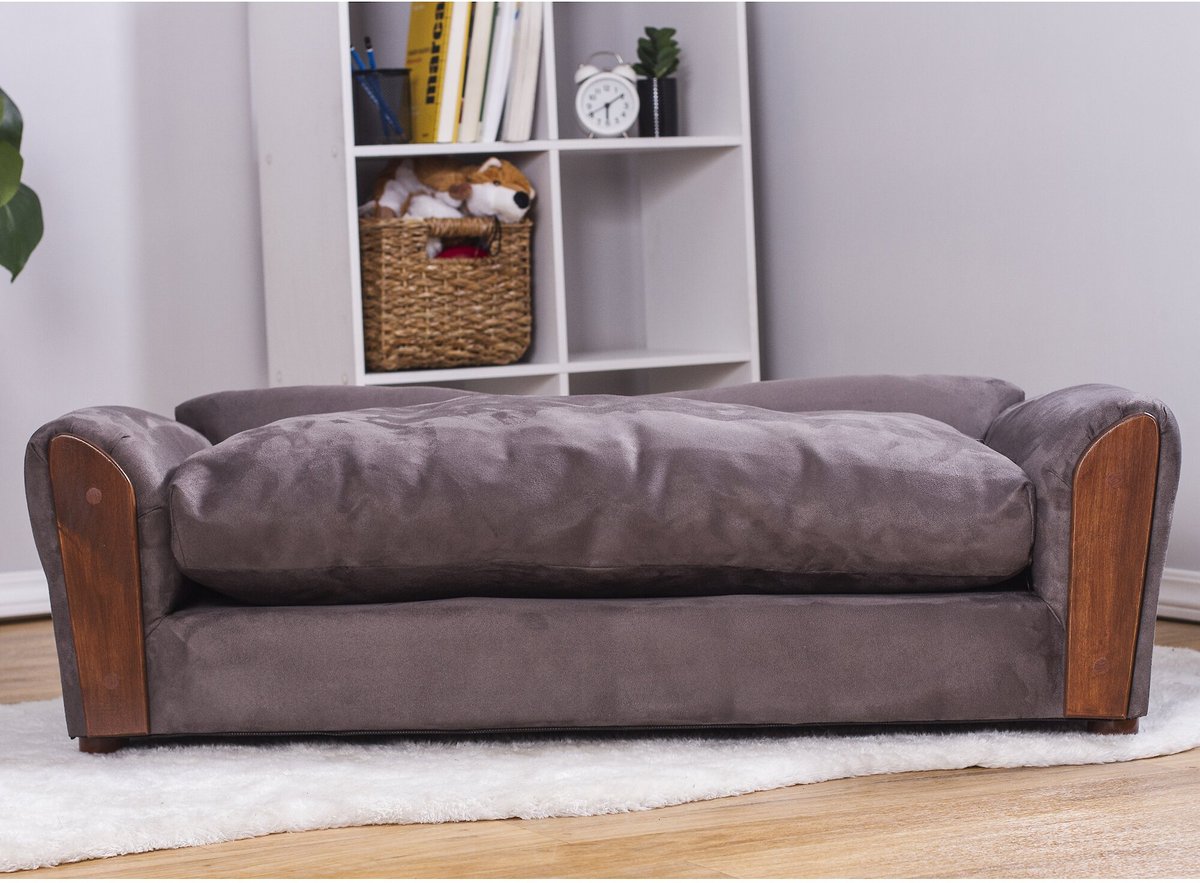 MOOTS VIP Microsuede Oak Couch Orthopedic Elevated Cat & Dog Bed with