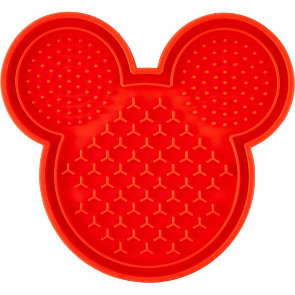 DISNEY Mickey Silicone Dog & Cat Treat Yummy Mat, Black 