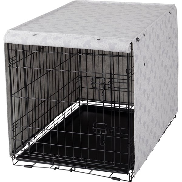 FRISCO Faux linen Dog Crate Cover, Light Brown, 42in