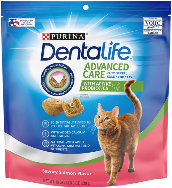 DentaLife Savory Salmon Flavor Dental Cat Treats, 19-oz bag slide 1 of 10