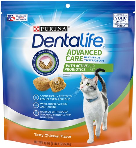 DentaLife Tasty Chicken Flavor Dental Cat Treats, 19-oz bag