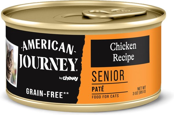 American Journey Senior Pate Chicken Recipe Canned Cat Food, 3-oz, case of 24 slide 1 of 7