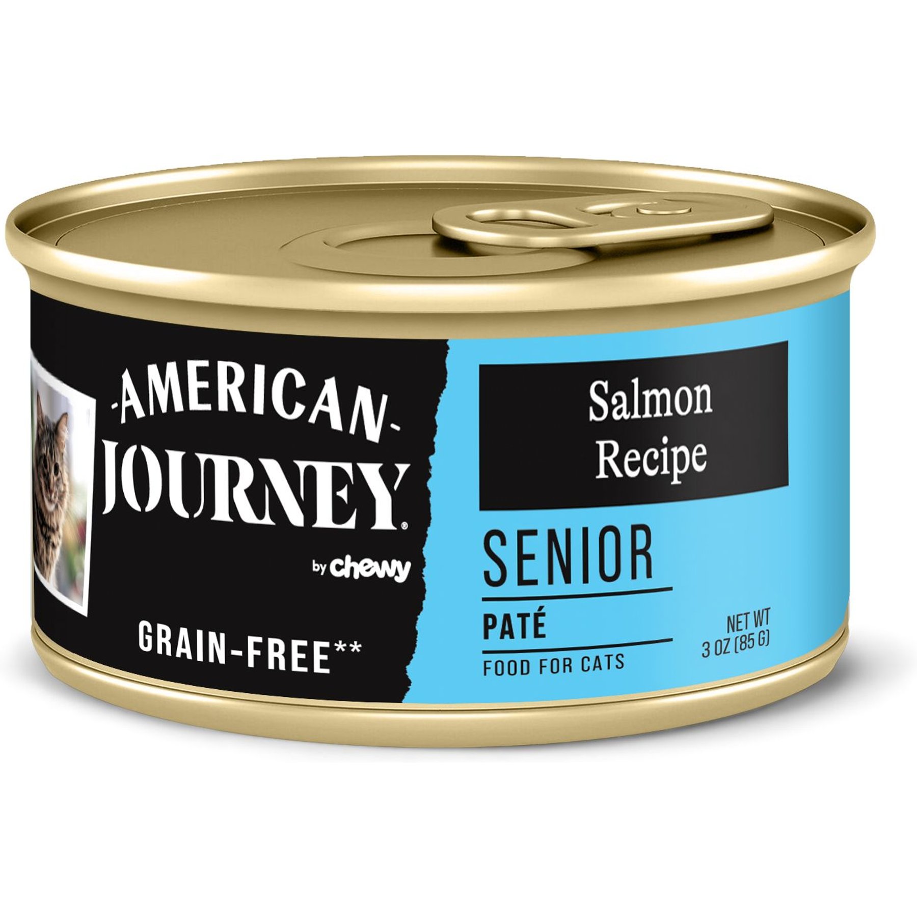 AMERICAN JOURNEY Senior Pate Salmon Recipe Canned Cat Food 3 oz can case of 24 Chewy