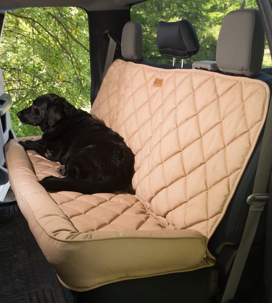 3 Dog Pet Supply Crew Cab Truck Seat Protector with Bolster, Large, Tan slide 1 of 7