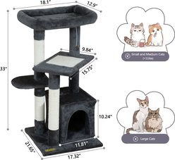 Coziwow by Jaxpety 33-in Small Cat Climbing Tree & Condo, Dark Grey slide 2 of 9