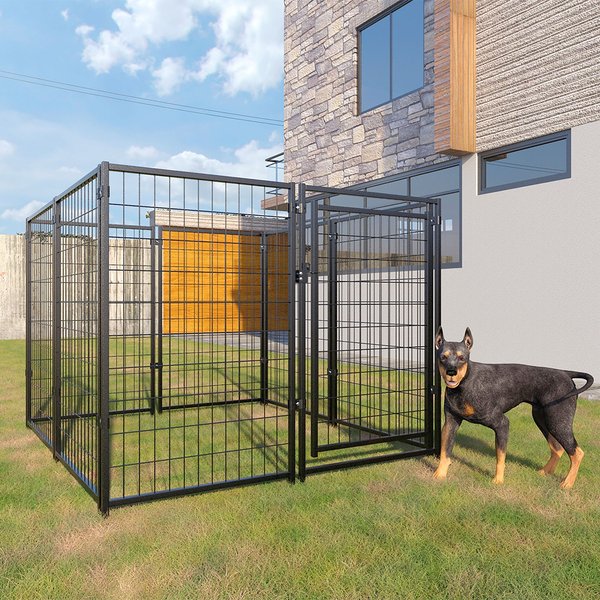 Coziwow by Jaxpety 47-in Metal Outdoor Dog Kennel Playpen, Black, 4.9 x 4.9 x 3.9 -ft slide 1 of 9