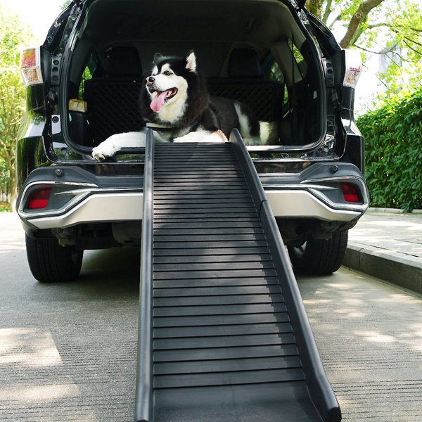 Coziwow by Jaxpety Foldable Dog Car Ramp, Black, 61-in slide 1 of 10