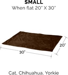 FurHaven Waterproof Velvet Dog & Cat Throw Blanket, Brownstone, Small slide 2 of 9
