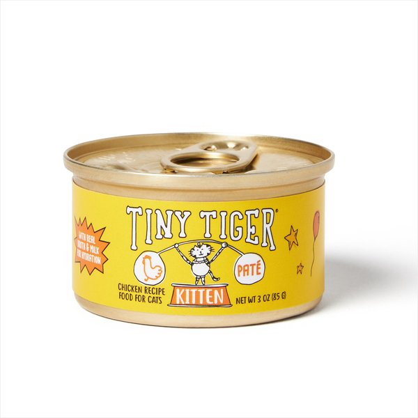 Tiny Tiger, Kitten Classic, Chicken Pate Recipe, Canned Cat Food, 3oz,case of 24 slide 1 of 6