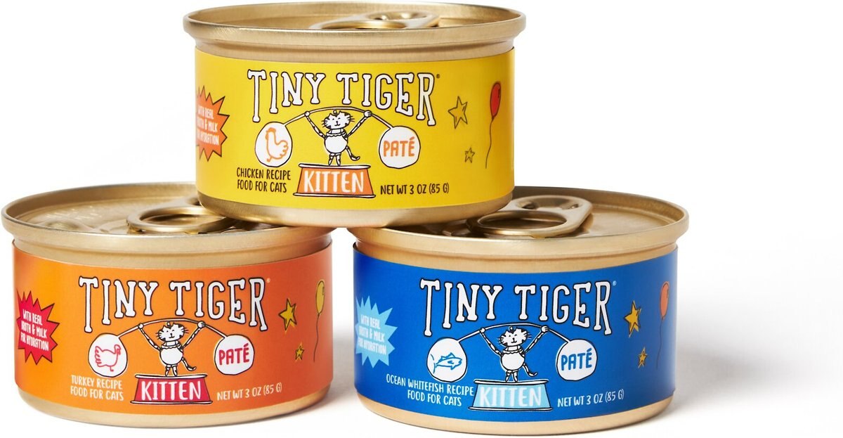 TINY TIGER Kitten Classic, Chicken Pate Recipe Canned Cat Food, 3oz