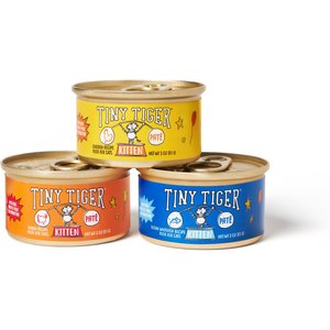 Tiny Tiger Kitten Classic, Chicken Pate Recipe Canned Cat Food, 3-oz can, case of 24
