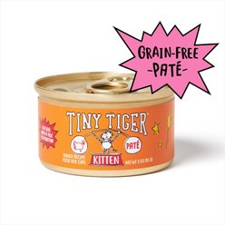 Tiny Tiger, Kitten Classic, Turkey Pate Recipe, Canned Cat Food, 3-oz can, case of 24