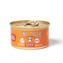 Tiny Tiger Kitten Classic, Turkey Pate Recipe, Canned Cat Food, 3-oz can, case of 24