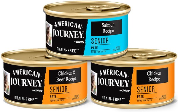 American Journey Senior Pate Wet Cat Food Variety Pack 3oz, pack of 24 slide 1 of 8
