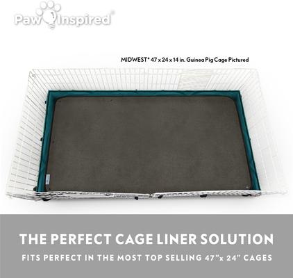 Show full view: Paw Inspired Washable Fleece Guinea Pig Cage Liners & Bedding, 1 count, Midwest slide 5 of 9