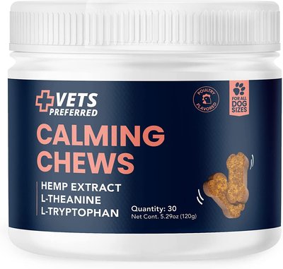 Vets Preferred Hemp Soft Calming Dog Chews, 30 count, slide 1 of 1