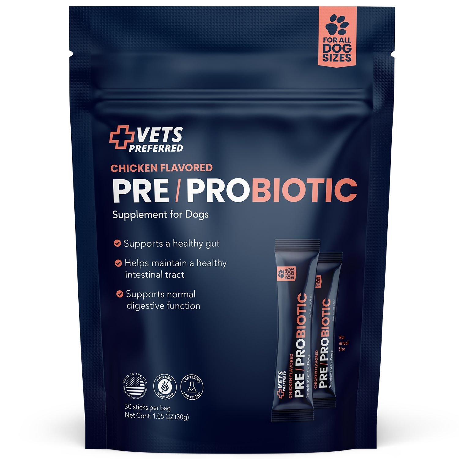 VETS PREFERRED Pre/Probiotic Chicken Flavored Powder Digestive