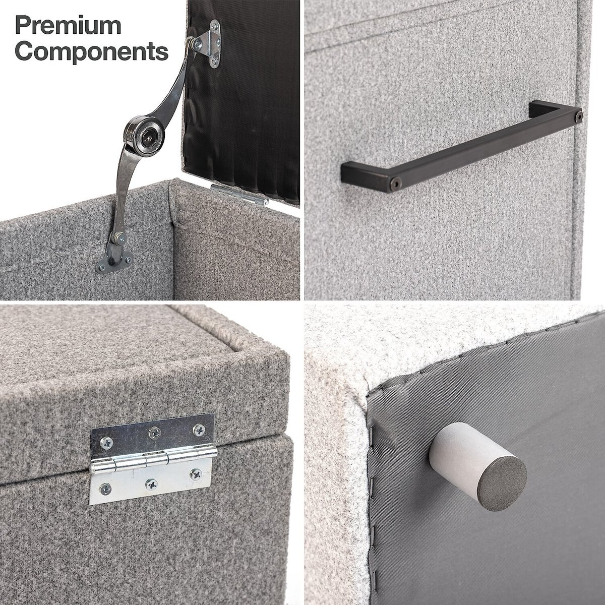 PETFUSION MultiPurpose Step Ottoman Cat & Dog Stairs, Gray