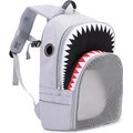 HDP Shark Breathable Travel Backpack Dog Carrier, Grey