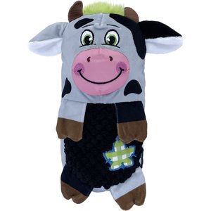 KONG Huggz Farmz Cow Squeaky Plush Dog Toy, Small