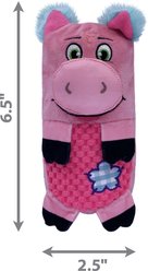 KONG Huggz Farmz Pig Squeaky Plush Dog Toy, Small slide 2 of 4