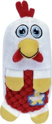 KONG Huggz Farmz Chicken Squeaky Plush Dog Toy, Small